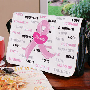 Hope and Love Breast Cancer Awareness Shoulder Bag