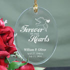 Forever In Our Hearts Oval Glass Ornament