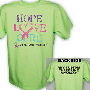 Hope Love Cure Thyroid Cancer T-Shirt