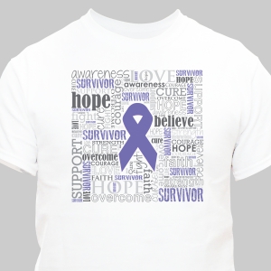 Purple Survivor Word-Art T-Shirt