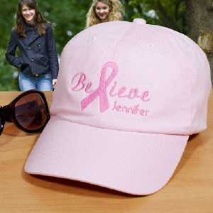Embroidered Breast Cancer Awareness Pink Hat