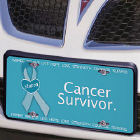 Cancer Survivor - Ovarian Cancer Awareness Personalized License Plate 441463