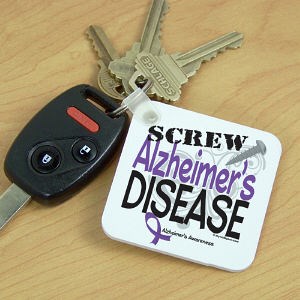 Shop for our Screw Alzheimer's Disease key chain at MyWalkGear.com!