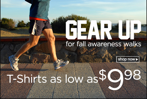 Get your awareness gear for your next walk at MyWalkGear.com!