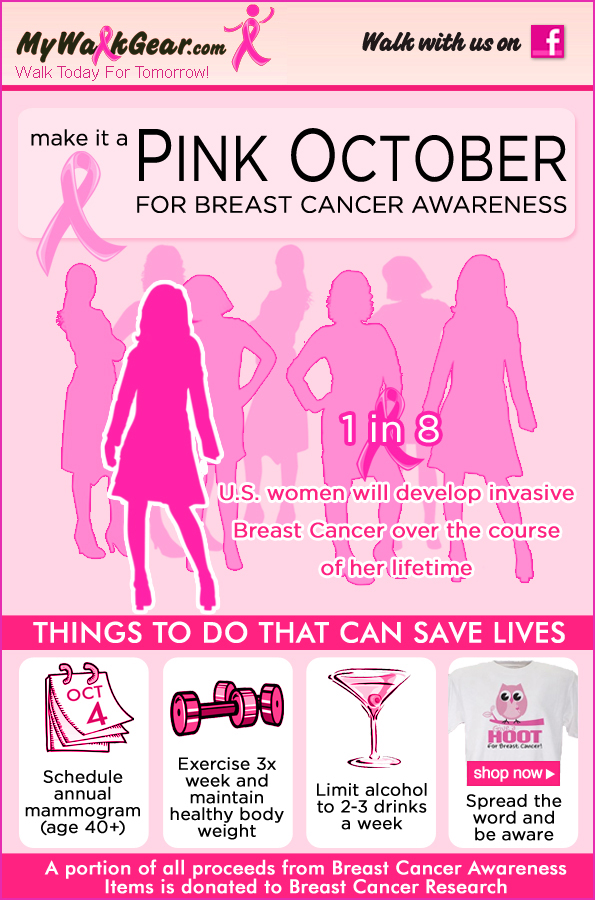 Find breast cancer awareness apparel on MyWalkGear.com!