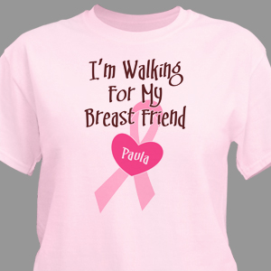 Personalized Breast Cancer Awareness Walking T-shirt