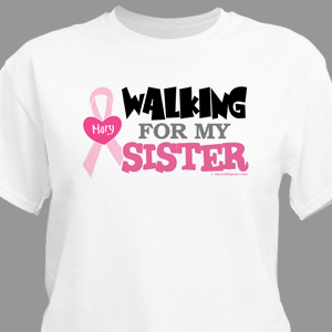Walking - Breast Cancer Awareness T-Shirt