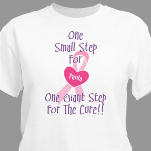 Custom Printed Breast Cancer Awareness Walk Shirt