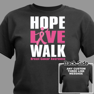 Personalized Breast Cancer Walk T-Shirt