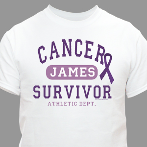 Cancer Survivor Athletic Dept. - Choose Your Color Personalized T-Shirt