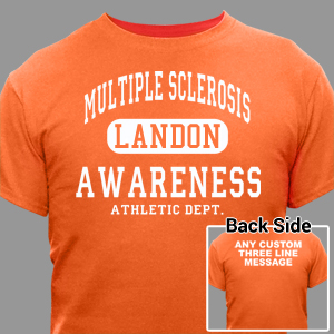 Personalized Multiple Sclerosis Awareness Athletic Dept. T-Shirt