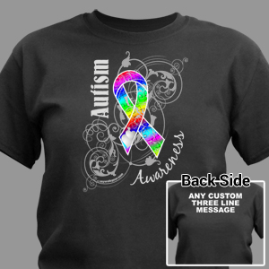 Personalized Autism Ribbon Awareness T-Shirt