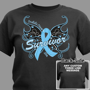 Prostate Cancer Survivor Butterfly T-Shirt