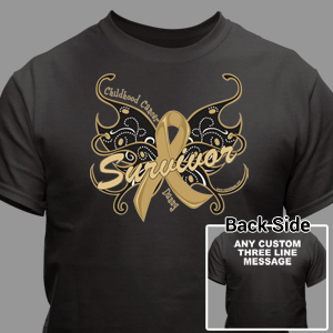 Childhood Cancer Survivor Butterfly T-Shirt