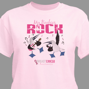 My Boobies Rock Breast Cancer Awareness T-Shirt