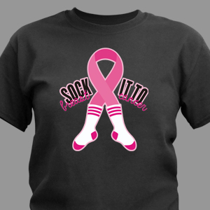 Breast Cancer T-shirt- Sock it to Breast Cancer