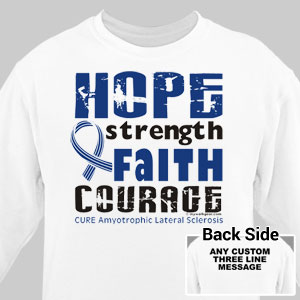 Personalized Cure ALS Awareness Long Sleeve Shirt
