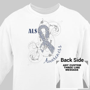 Personalized ALS Awareness Ribbon Sweatshirt