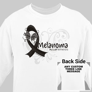 Melanoma Awareness Ribbon Sweatshirt