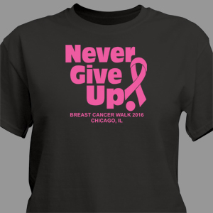 Never Give Up Sports Performance Awareness Shirt