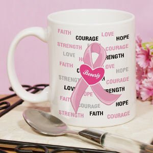Hope and Love Breast Cancer Awareness Mug