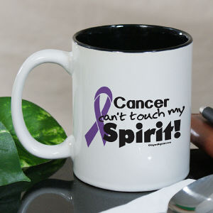 Purple Hope Ribbon Awareness Two Tone Mug