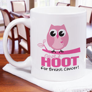 Give a Hoot Breast Cancer Awareness Mug