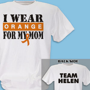 Personalized I Wear Orange Multiple Sclerosis T-Shirt