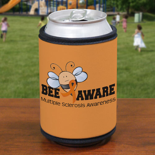 Bee Aware Multiple Sclerosis Awareness Can Wrap Koozie