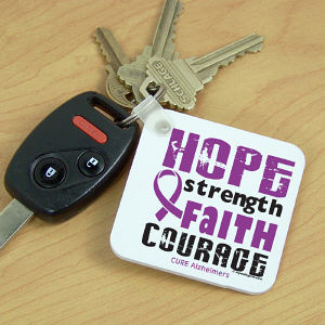 Cure Alzheimers Key Chain