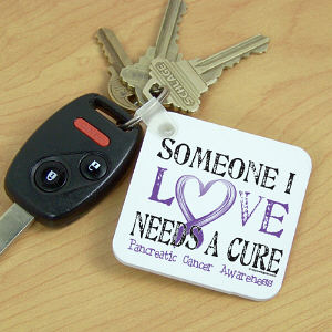 Needs A Cure Pancreatic Cancer Awareness Key Chain