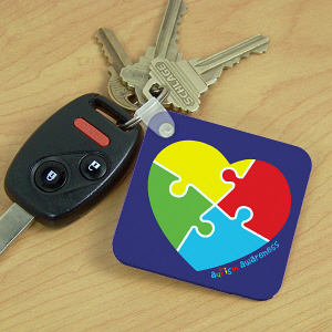 Autism Heart Key Chain