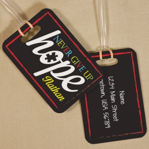 Never Give Up Hope Autism Awareness Luggage Tag