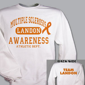 Personalized Multiple Sclerosis Awarness Athletic Dept. Sweatshirt