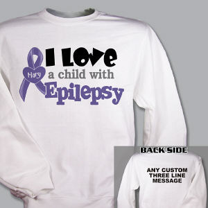 Personalized I Love A Child With Epilepsy Sweatshirt