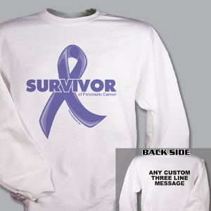 Pancreatic Cancer Hope Ribbon Survivor Sweatshirt