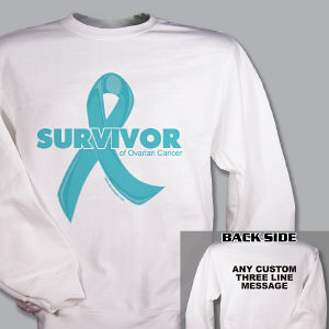 Ovarian Cancer Survivor Ribbon Sweatshirt