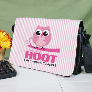 Give a Hoot Breast Cancer Awareness Shoulder Bag