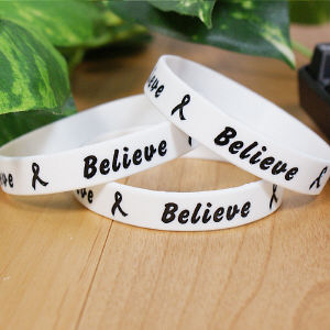 White Believe Awareness Bracelet