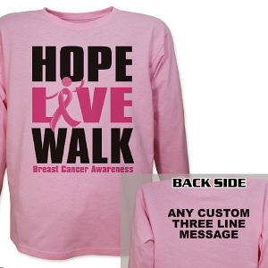 Personalized Breast Cancer Walk Long Sleeve Shirt