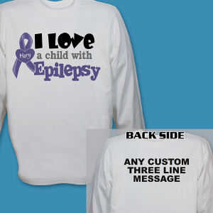 Personalized Love A Child With Epilepsy Long Sleeve Shirt