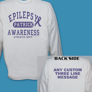 Personalized Epilepsy Awareness Athletic Dept. Long Sleeve Shirt