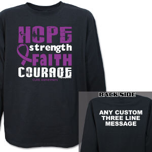 Cure Alzheimers Awareness Long Sleeve Shirt