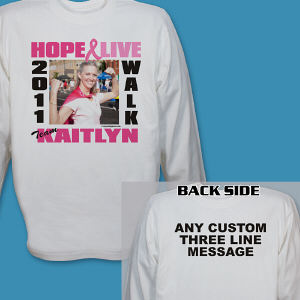Breast Cancer Walk Photo Long Sleeve Shirt