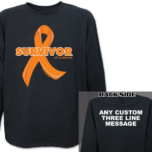 Leukemia Survivor Ribbon Long Sleeve Shirt