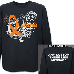 Leukemia Awareness Ribbon Long Sleeve Shirt