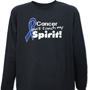 Blue Hope Ribbon Awareness Long Sleeve Shirt