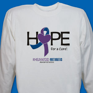 Hope For A Cure Rheumatoid Arthritis Awareness Long Sleeve Shirt
