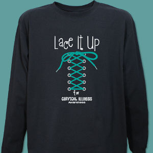 Lace It Up Cervical Cancer Walk Long Sleeve Shirt