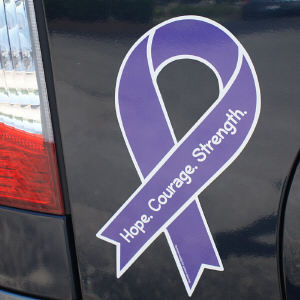 Purple Awareness Ribbon Magnet